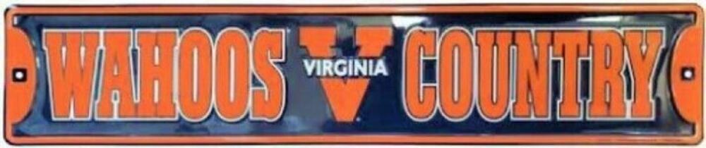 NCAA Virginia Cavaliers Metal Street Sign 24" X 5" Wall Art New UV Wahoos Raised